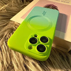 Gradient Ombre MagSafe iPhone Case Soft Silicone with Raised Camera Frame and Lens Guard