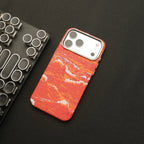 Ocean Wave Art iPhone Case with Metal Style Camera Frame and Lens Guard