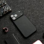 Geometric Pattern iPhone Case with Built In Camera Lens Cover and Raised Camera Frame