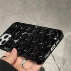 Puffy Heart Pattern iPhone Case
