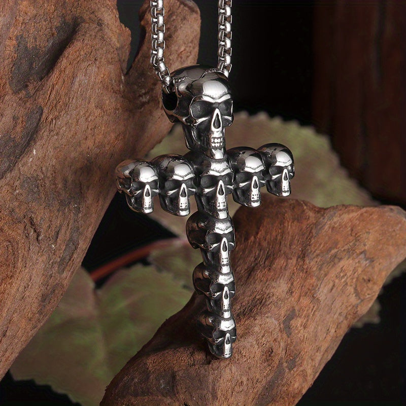Rebel Cross Skull Necklace
