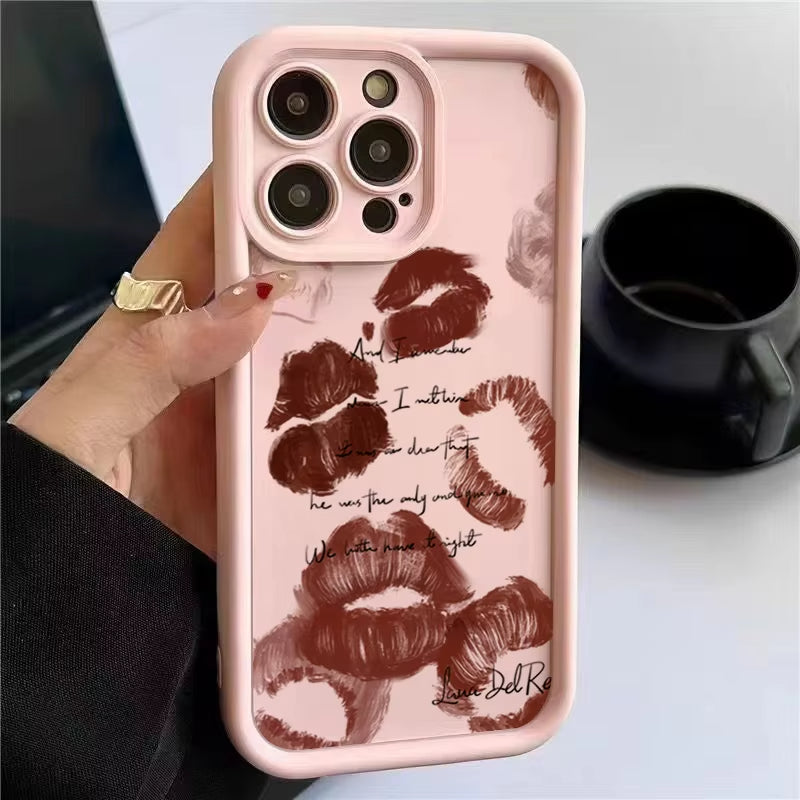Lipstick Kiss Print iPhone Case