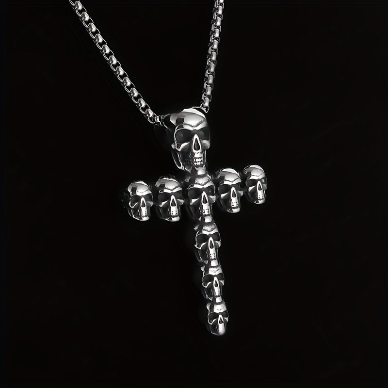 Rebel Cross Skull Necklace
