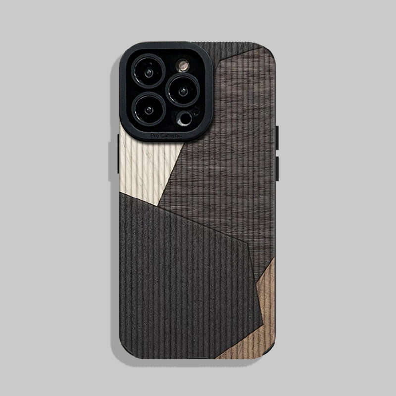 Abstract Geometric Ribbed Texture iPhone Case