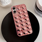 Puffy Heart Pattern iPhone Case