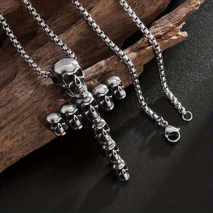 Rebel Cross Skull Necklace