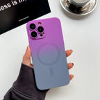 Gradient Ombre MagSafe iPhone Case Soft Silicone with Raised Camera Frame and Lens Guard