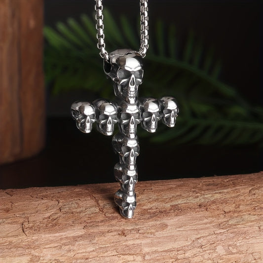 Rebel Cross Skull Necklace