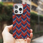 Plaid Pattern iPhone Case With Woven Texture