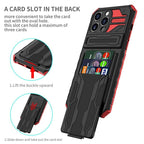 Heavy Duty iPhone Case Card Holder Kickstand