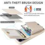Leather Zipper Wallet iPhone Case with Crossbody Strap