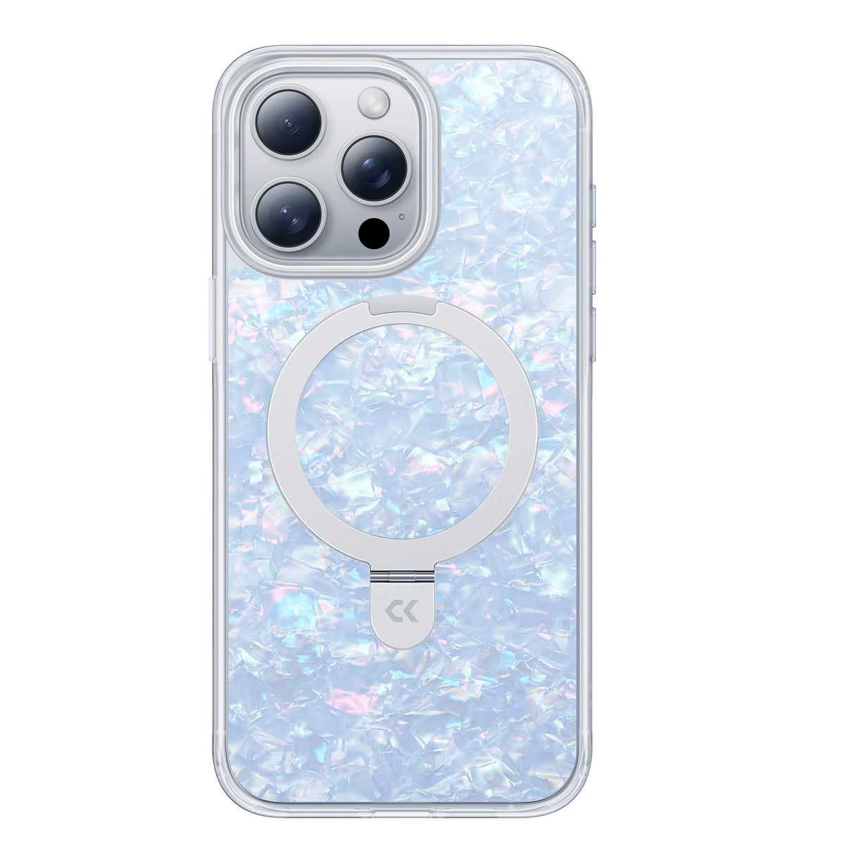 Pearl Pattern MagSafe iPhone Case with Ring Stand