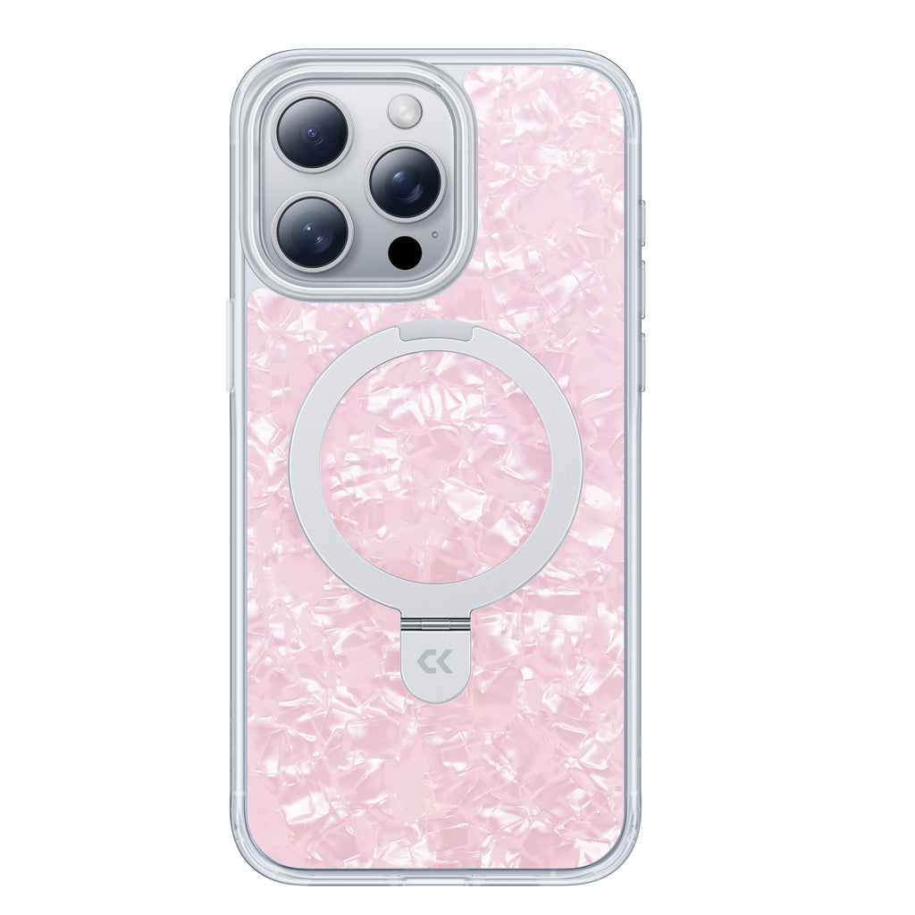 Pearl Pattern MagSafe iPhone Case with Ring Stand