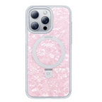 Pearl Pattern MagSafe iPhone Case with Ring Stand