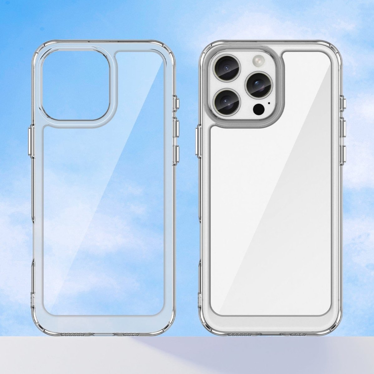 Transparent iPhone Case with Raised Screen Edges