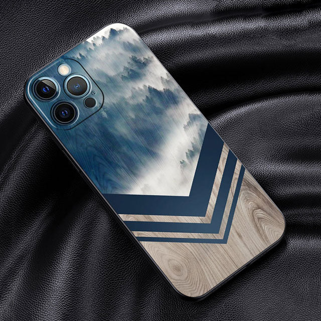 Foggy Forest Wood Texture iPhone Case
