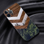 Foggy Forest Wood Texture iPhone Case