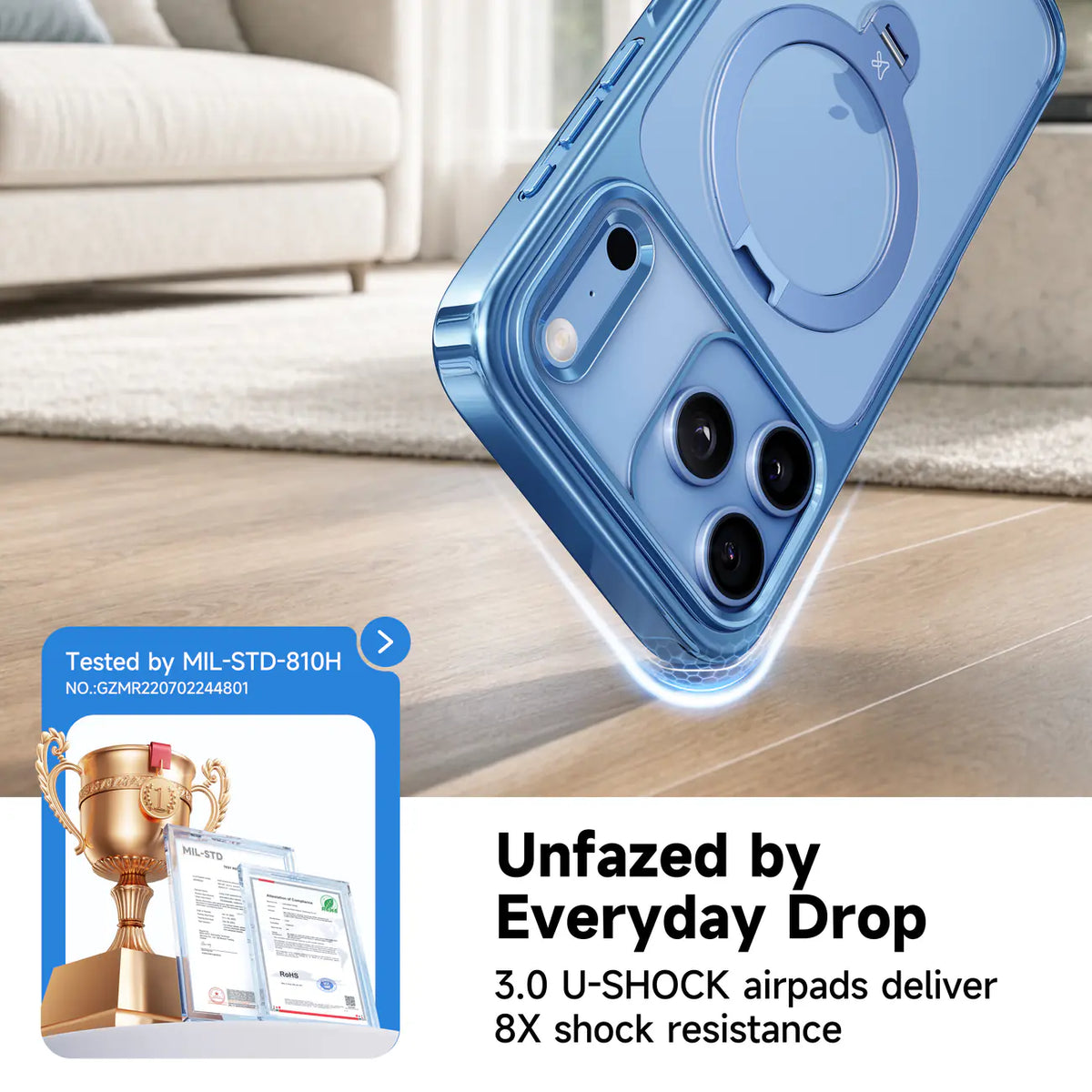360 Rotating Ring Stand MagSafe iPhone Case