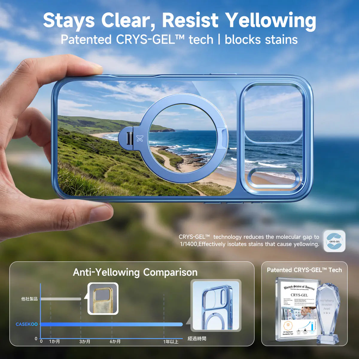 360 Rotating Ring Stand MagSafe iPhone Case