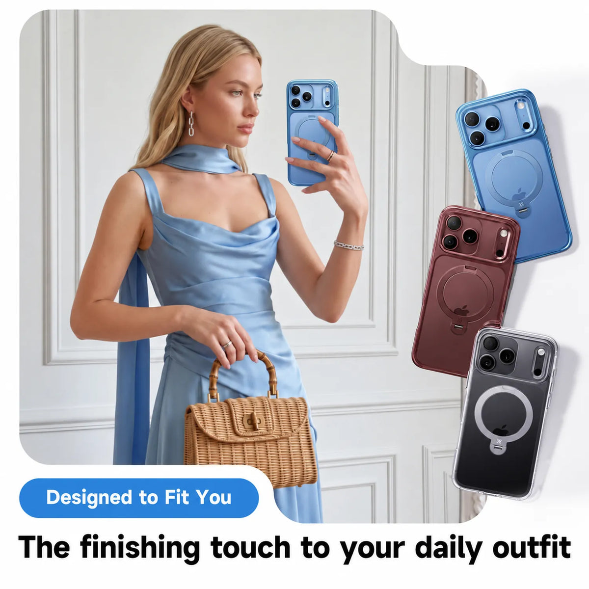 360 Rotating Ring Stand MagSafe iPhone Case