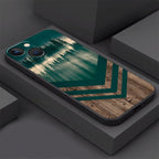 Foggy Forest Wood Texture iPhone Case