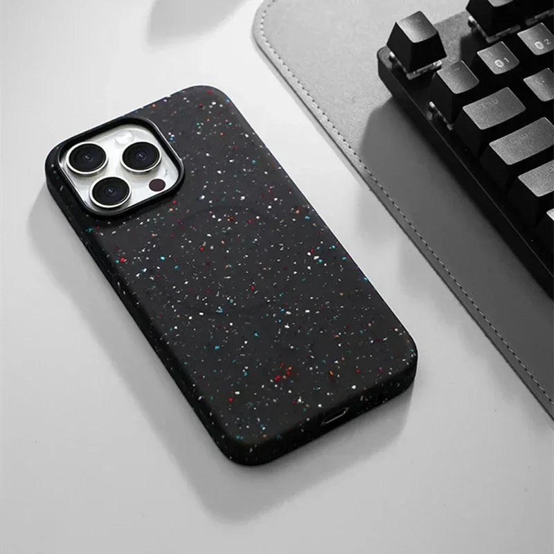Speckled Magsafe Silicone iPhone Case with Soft Touch Finish & Camera Lens Protection
