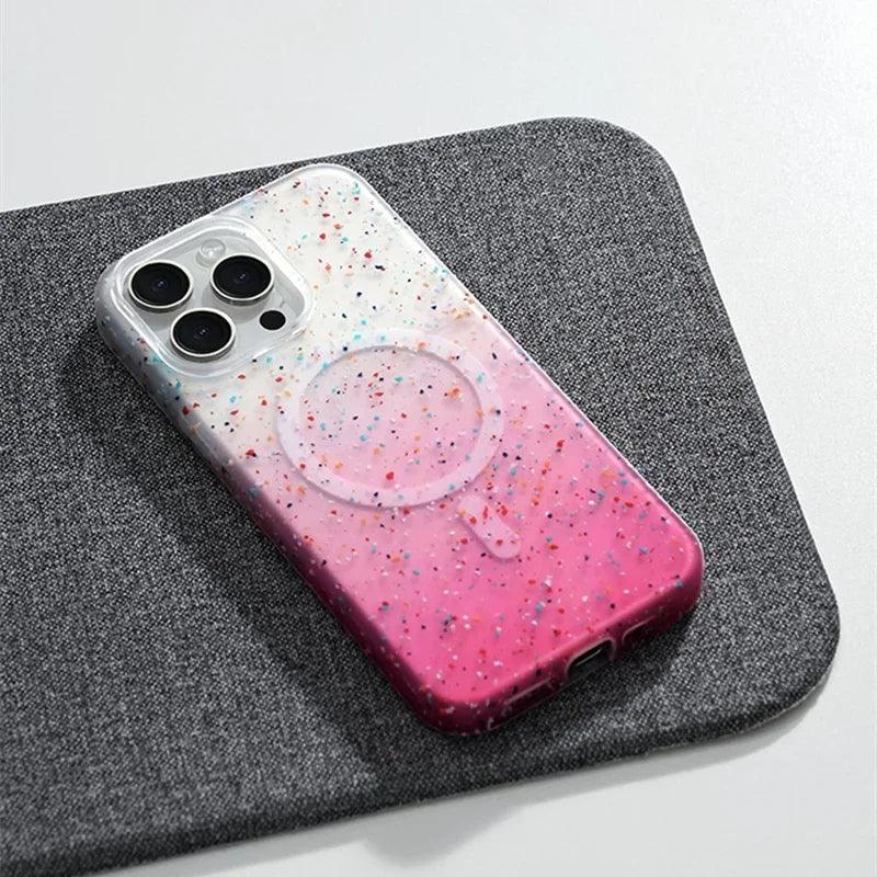 Speckled Magsafe Silicone iPhone Case with Soft Touch Finish & Camera Lens Protection