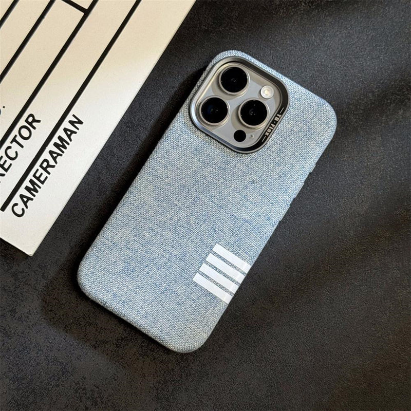 Washed Denim Texture Slim iPhone Case