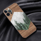 Foggy Forest Wood Texture iPhone Case