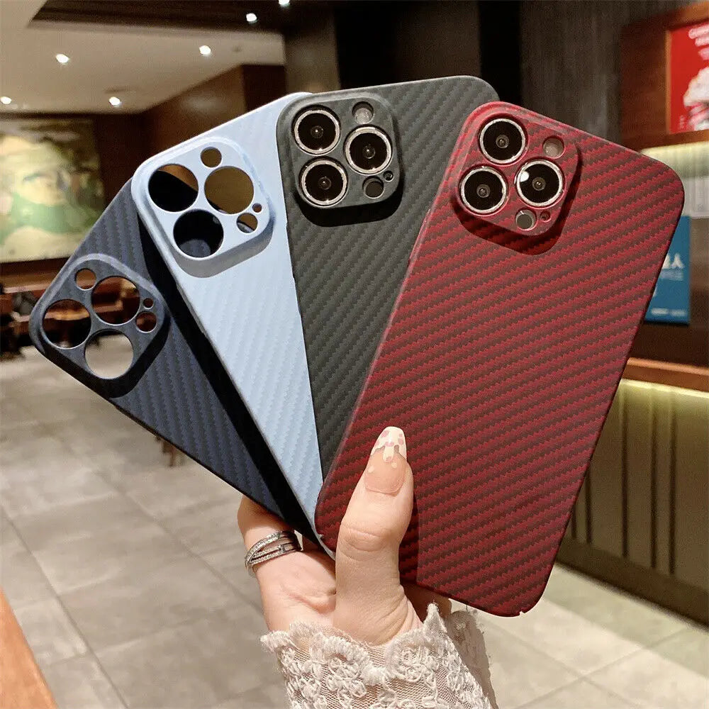 Carbon Fiber Style Slim iPhone Case
