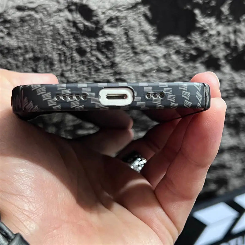 Carbon Fiber Style Slim iPhone Case