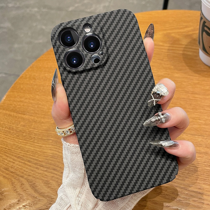 Carbon Fiber Style Slim iPhone Case