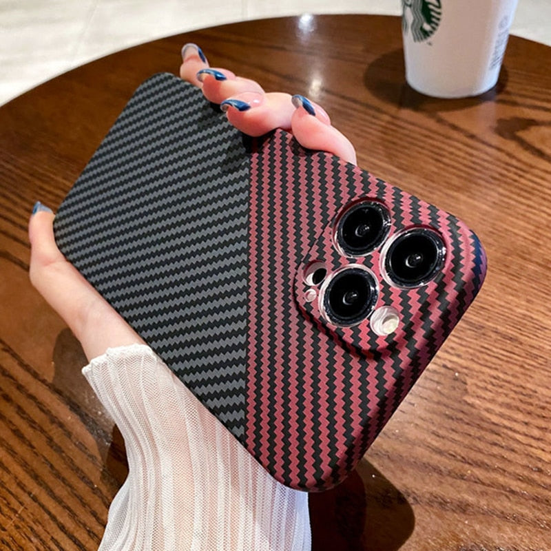 Carbon Fiber Style Slim iPhone Case