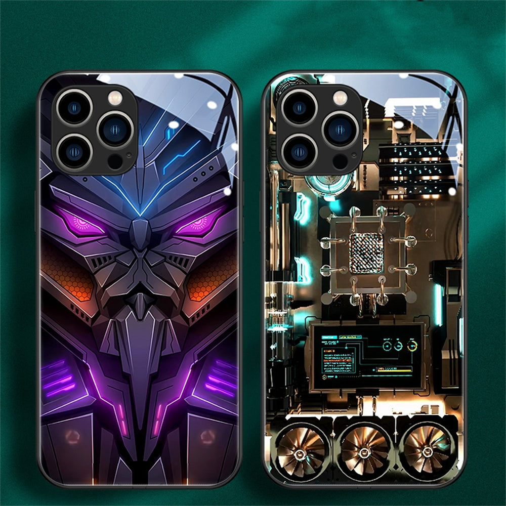 Glass Style Mecha Robot iPhone Case