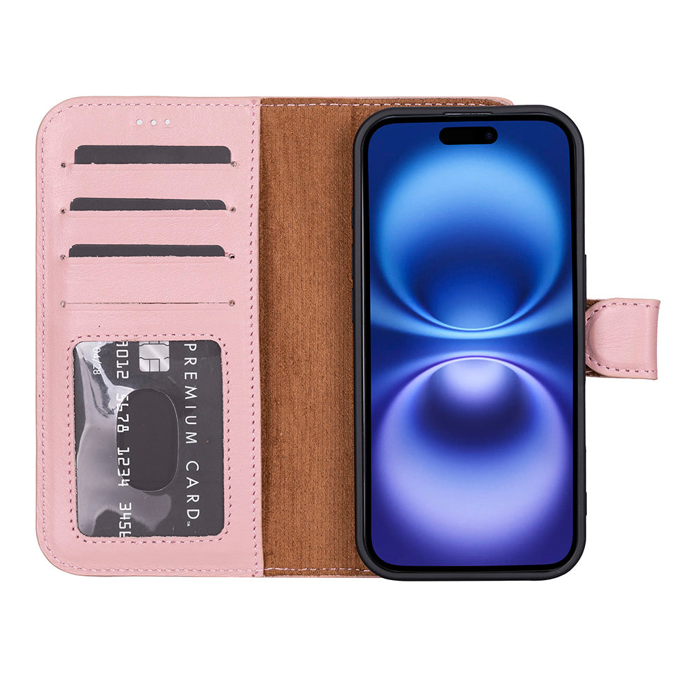 Detachable Leather iPhone Wallet Case with Card Slots