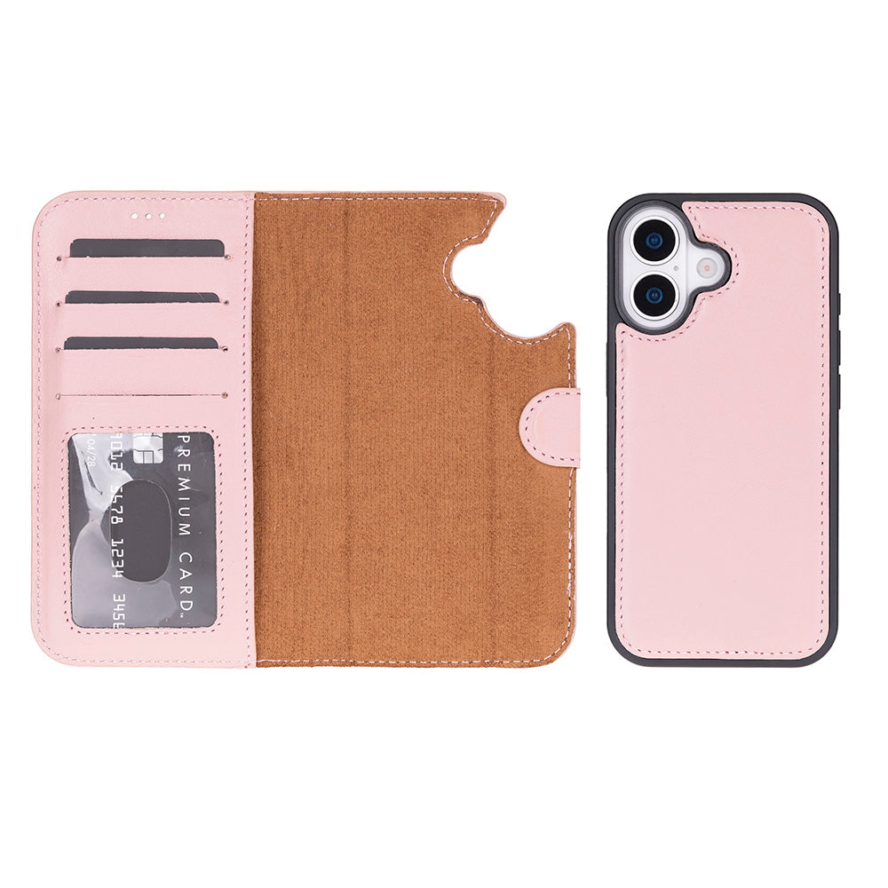 Detachable Leather iPhone Wallet Case with Card Slots