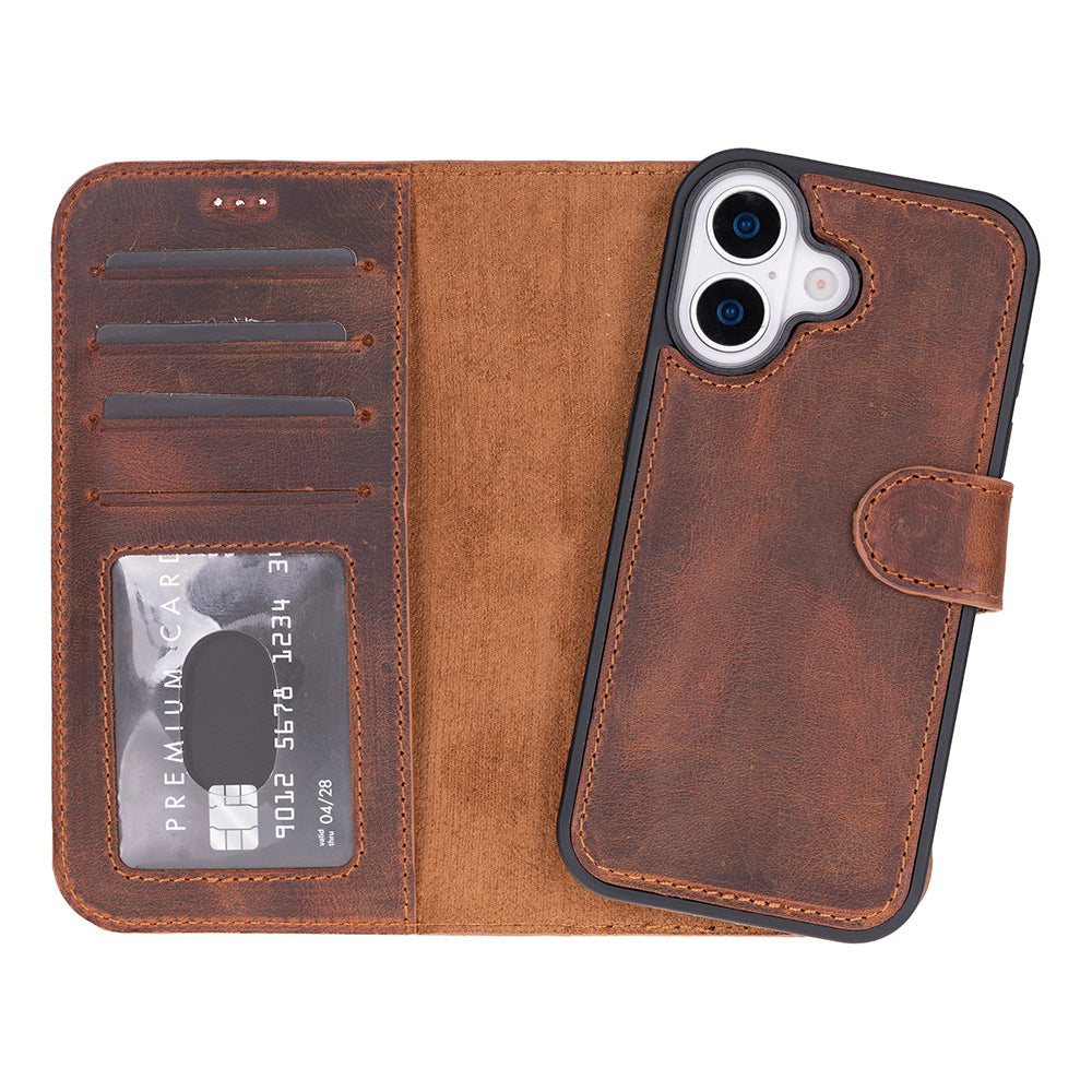 Detachable Leather iPhone Wallet Case with Card Slots