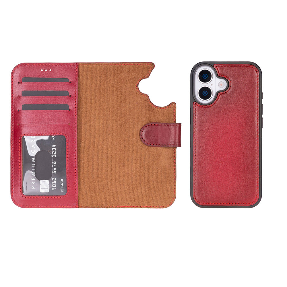 Detachable Leather iPhone Wallet Case with Card Slots