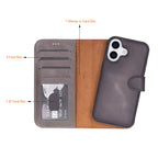 Detachable Leather iPhone Wallet Case with Card Slots