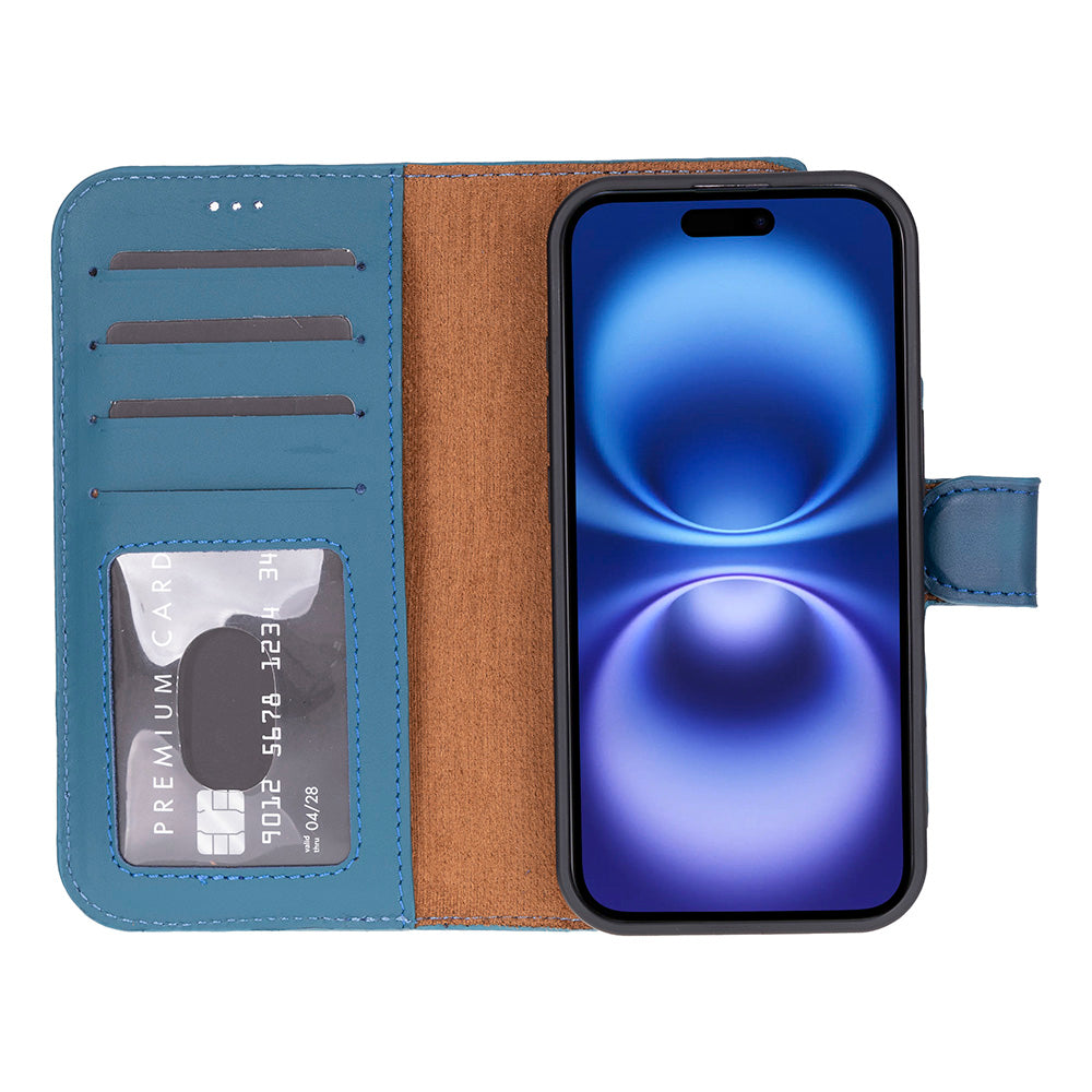 Detachable Leather iPhone Wallet Case with Card Slots