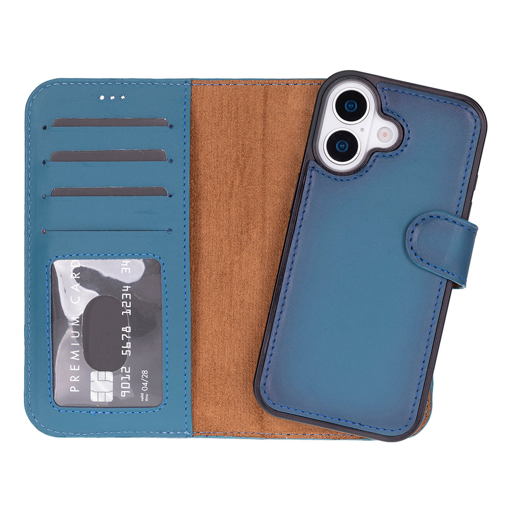 Detachable Leather iPhone Wallet Case with Card Slots