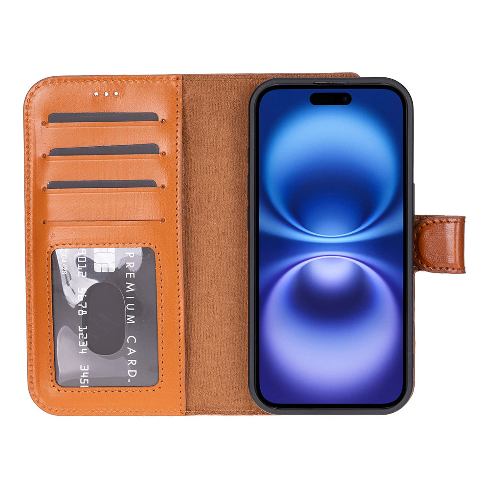 Detachable Leather iPhone Wallet Case with Card Slots
