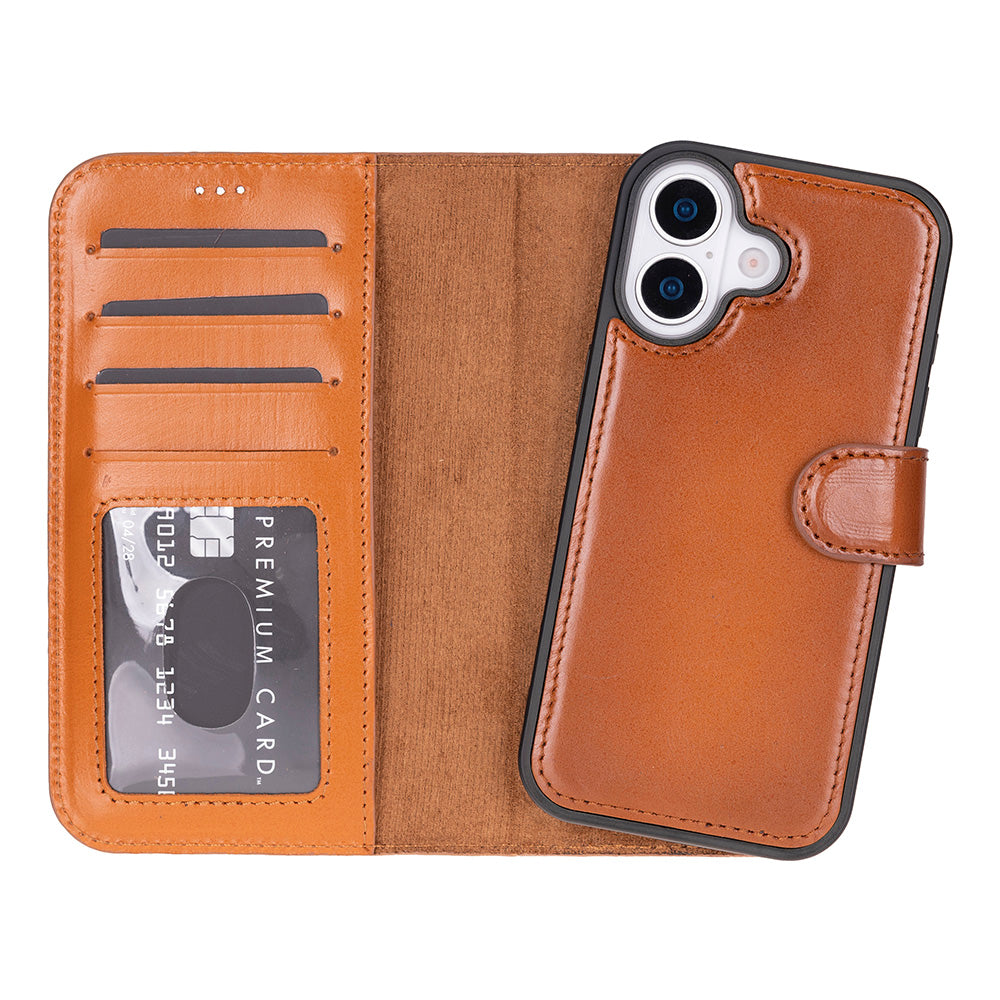 Detachable Leather iPhone Wallet Case with Card Slots