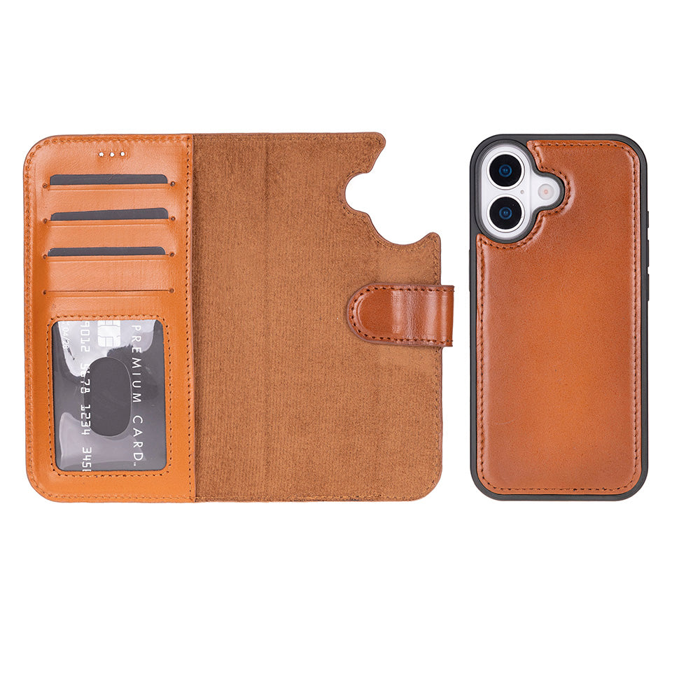 Detachable Leather iPhone Wallet Case with Card Slots