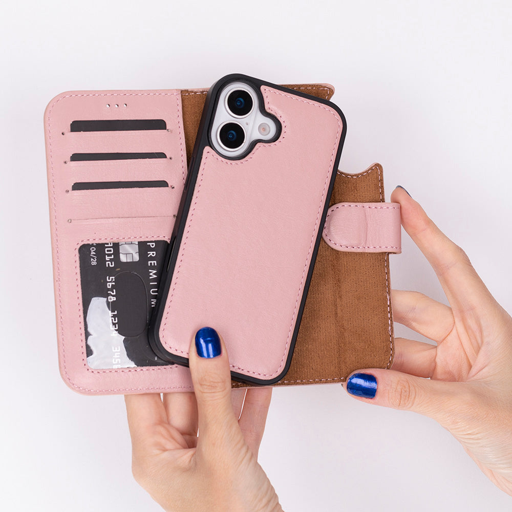 Detachable Leather iPhone Wallet Case with Card Slots