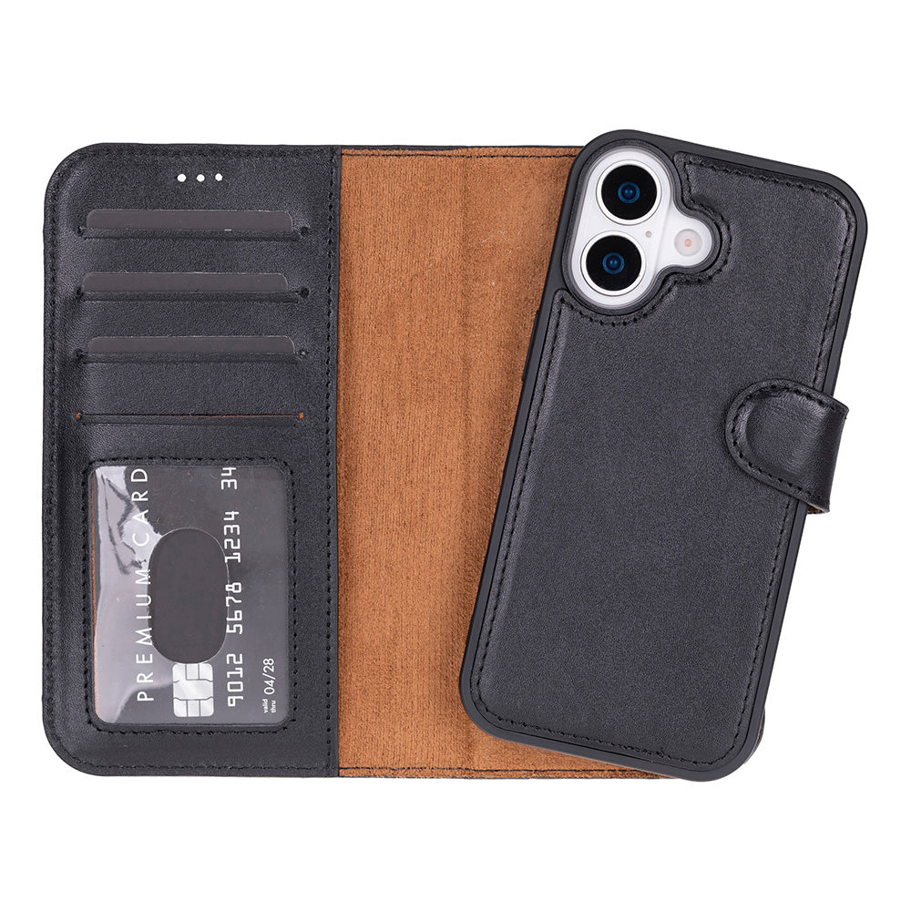 Detachable Leather iPhone Wallet Case with Card Slots