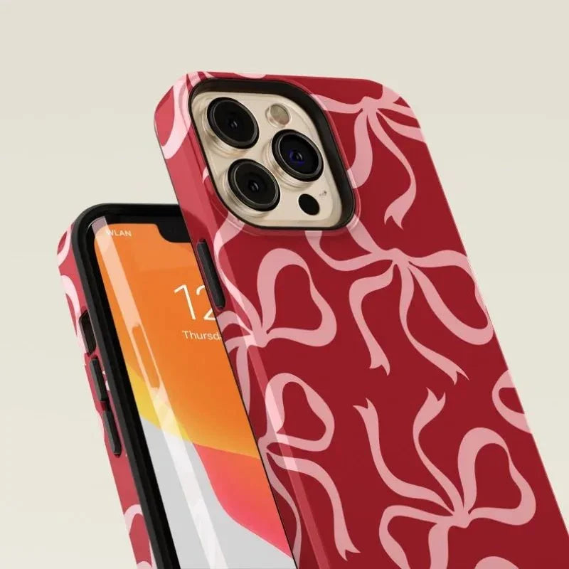 Bow Ribbon iPhone Case Aesthetic Coquette Design Shockproof Protective Back Cover