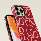 Bow Ribbon iPhone Case Aesthetic Coquette Design Shockproof Protective Back Cover