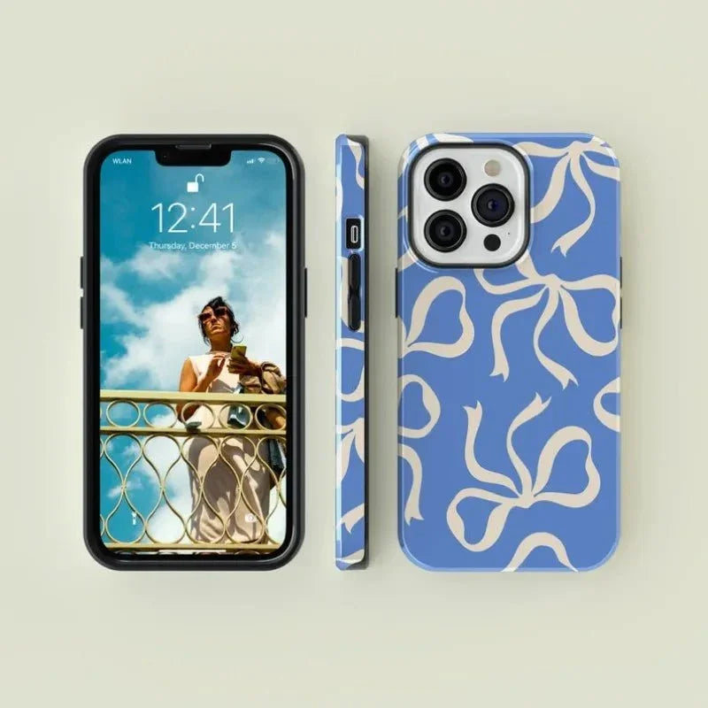 Bow Ribbon iPhone Case Aesthetic Coquette Design Shockproof Protective Back Cover