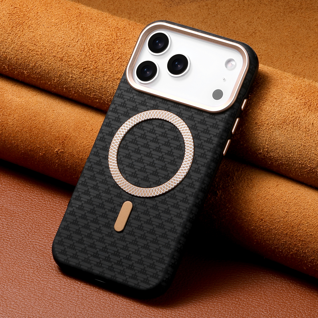 Luxury Woven Texture MagSafe iPhone Case